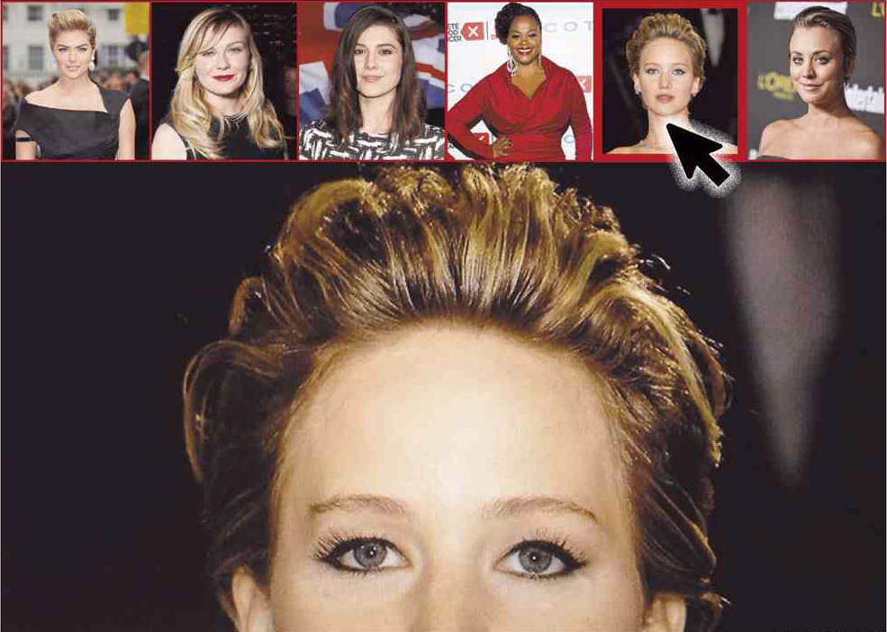 Photo illustration
After Jennifer Lawrence's online account was hacked, nude photos of her and other actresses were stolen and posted on the Internet.